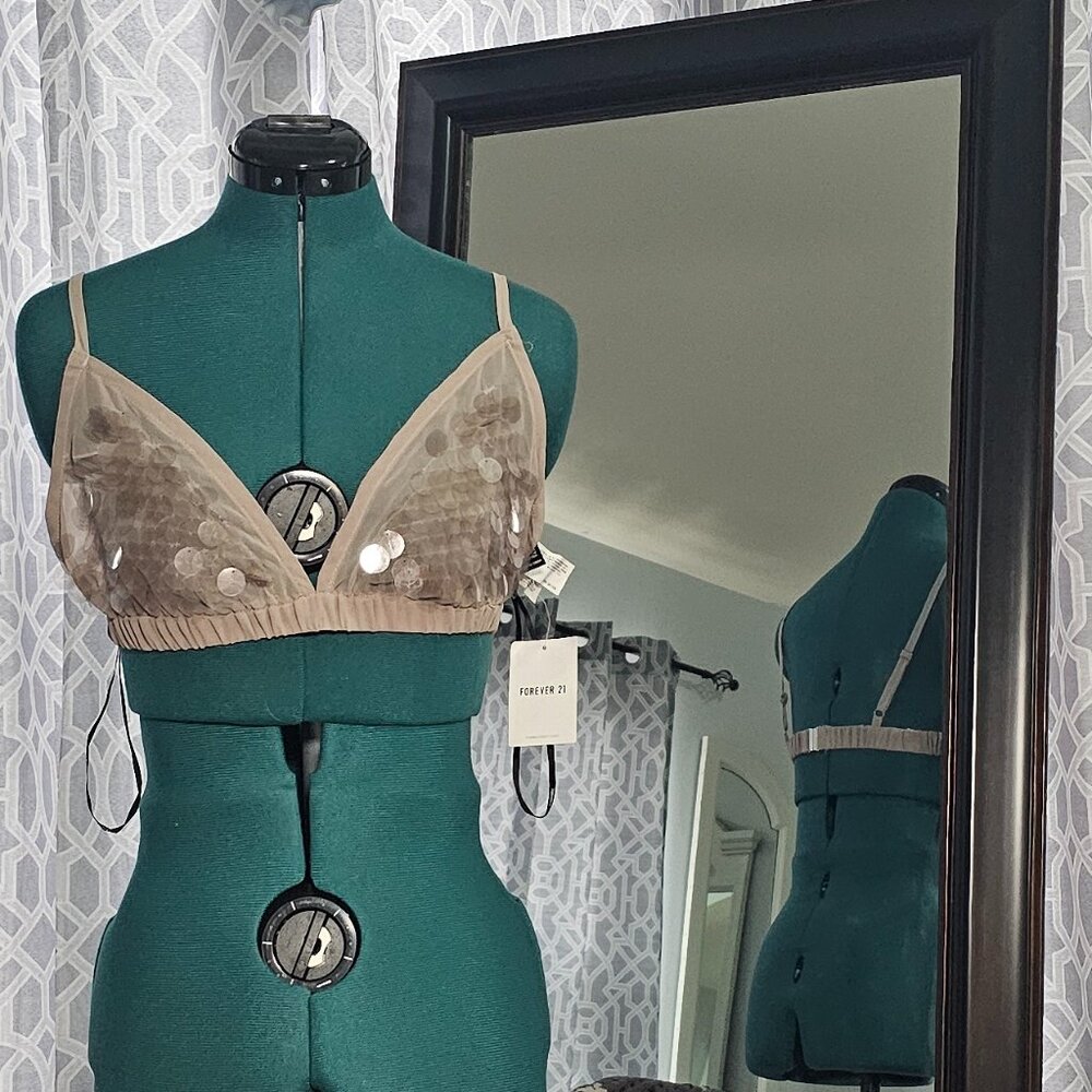 Forever 21 Sequin Mesh Bralette – Size M - NWT